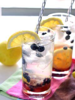 Blueberry Lemon Smash Rum Cocktail | honeyandbirch.com