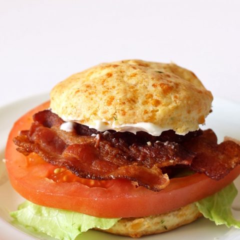 Cheddar Chive Biscuit BLT Sandwiches #BetterBiscuits