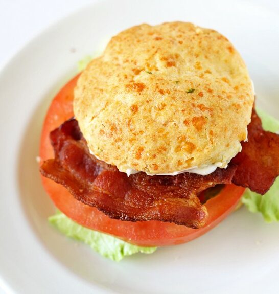 Cheddar Chive Biscuit BLT Sandwiches #BetterBiscuits