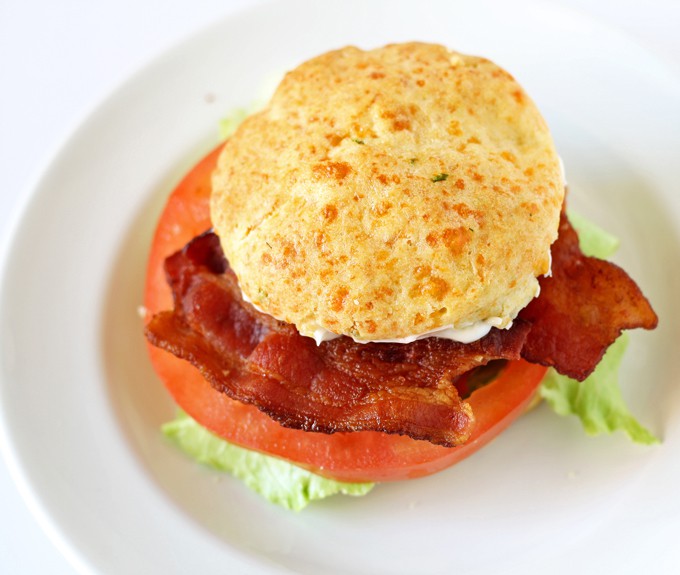 Cheddar Chive Biscuit BLT Sandwiches #BetterBiscuits