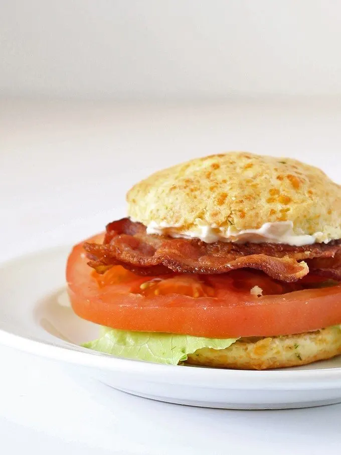 Cheddar Chive Biscuit BLT Sandwiches #BetterBiscuits