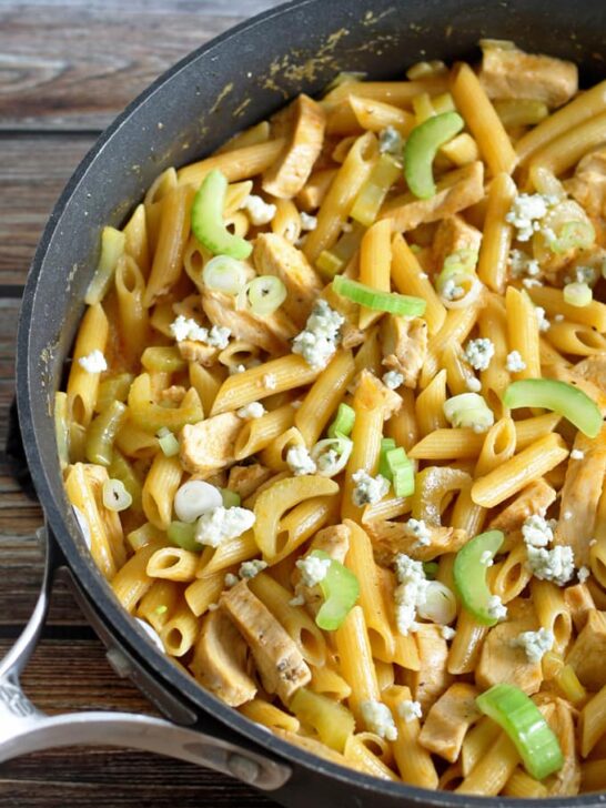 One Pot Buffalo Chicken Pasta