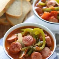 Sausage Leczo / Lecso (Hungarian Vegetable Stew) | honeyandbirch.com