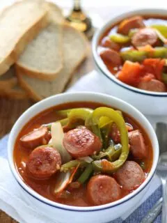 Sausage Leczo / Lecso (Hungarian Vegetable Stew) | honeyandbirch.com