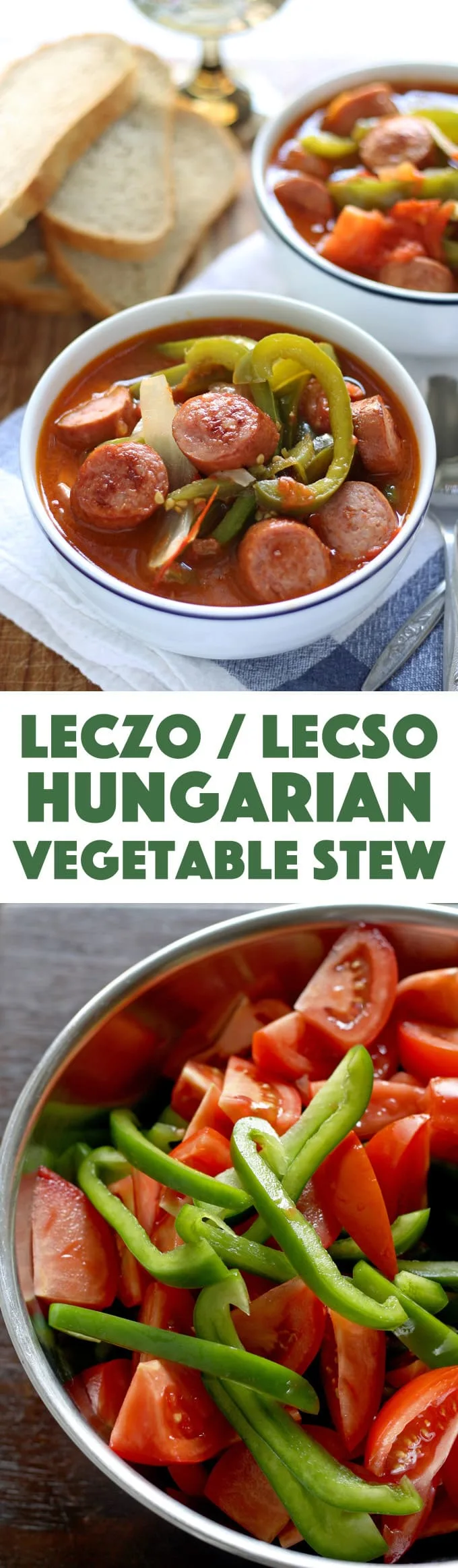 Sausage Leczo / Lecso (Hungarian Vegetable Stew) | honeyandbirch.com