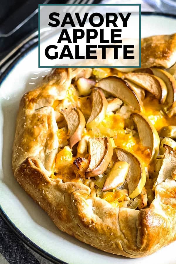 savory apple galette Pinterest image