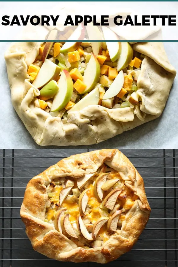 savory apple galette Pinterest image