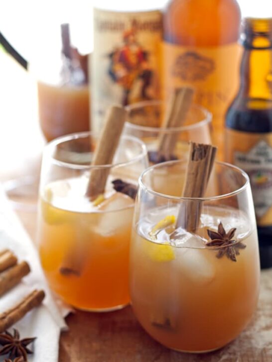 Autumn Spiced Rum Cider Cocktail - the perfect autumn cocktail! | honeyandbirch.com