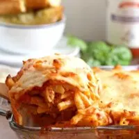 Three Cheese Penne Pasta Bake | honeyandbirch.com