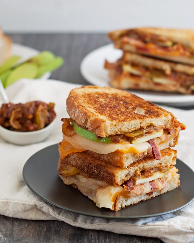 Spicy Apple Bacon Grilled Cheese » Honey and Birch