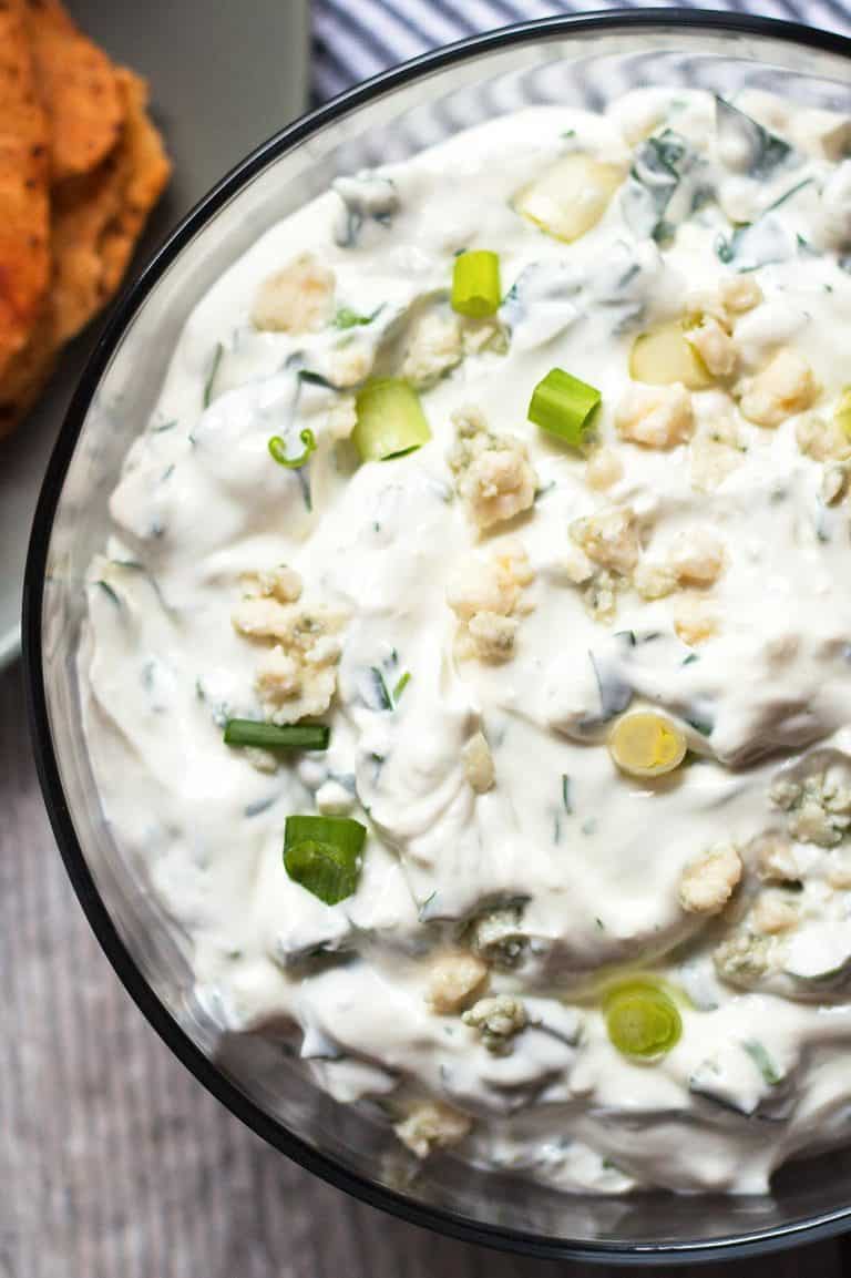 Creamy Creamy Blue Cheese Dip » Appetizers » The Thirsty Feast