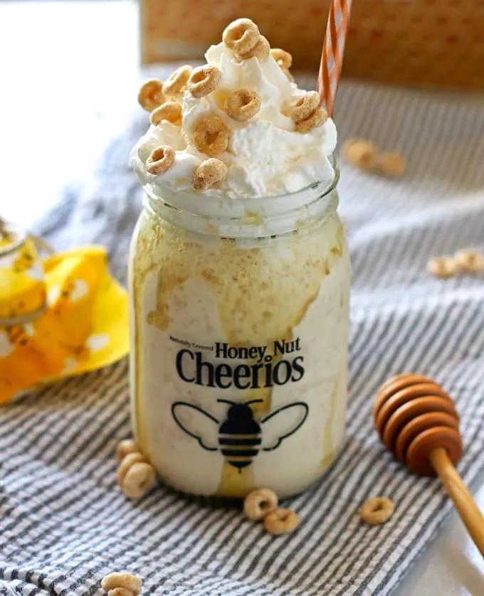 honey nut Cheerios milkshake