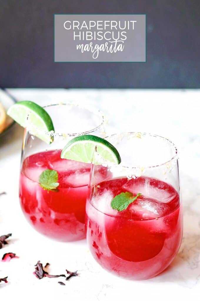 grapefruit hibiscus margaritas pinterest image