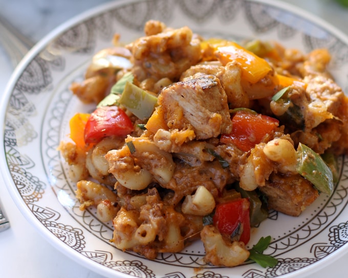 chicken fajita mac and cheese