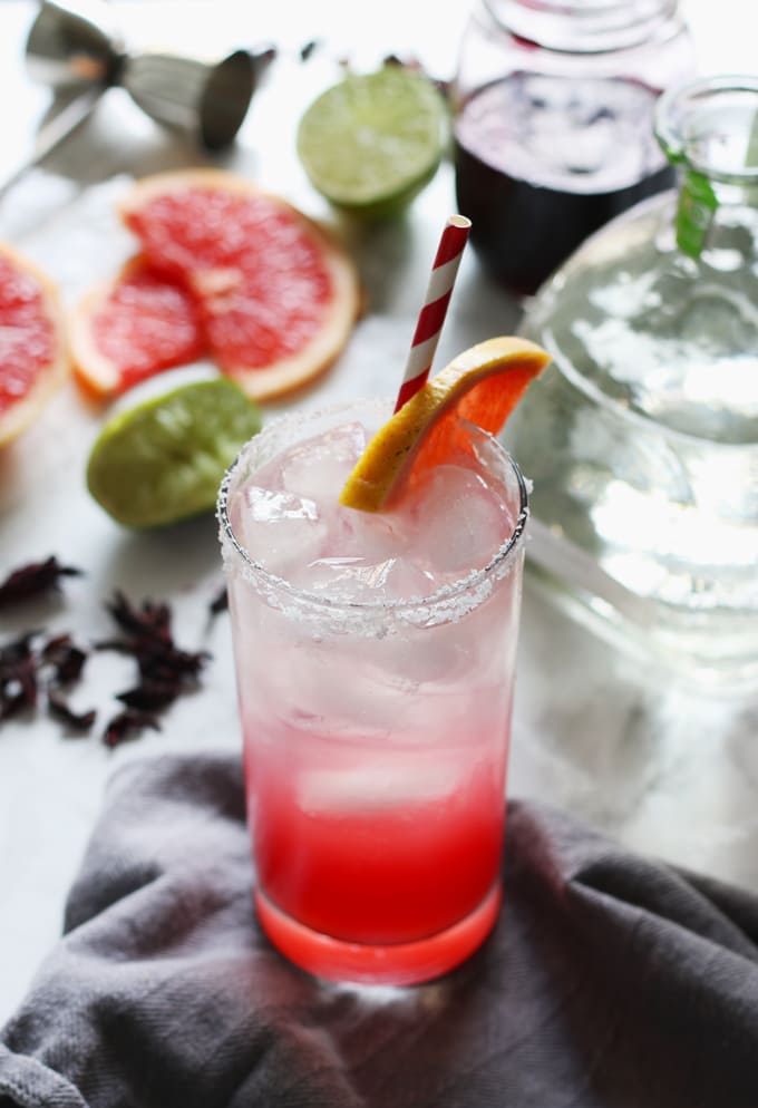 Hibiscus paloma cocktail photo