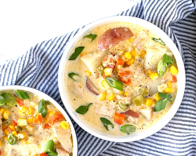 photo of chicken corn chowder