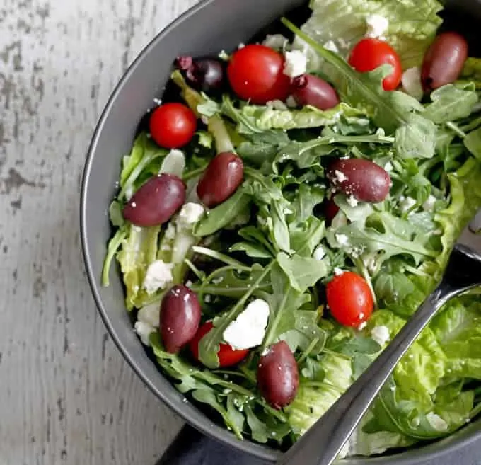 No recipe greek tossed salad | honeyandbirch.com