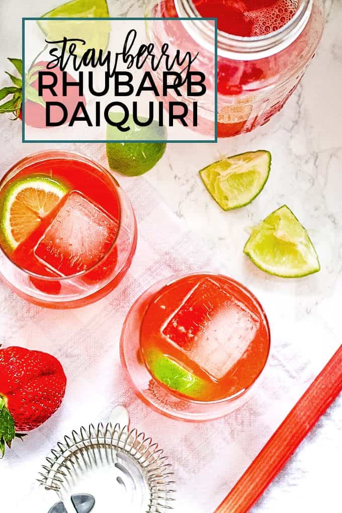 strawberry rhubarb daiquiri pinterest image