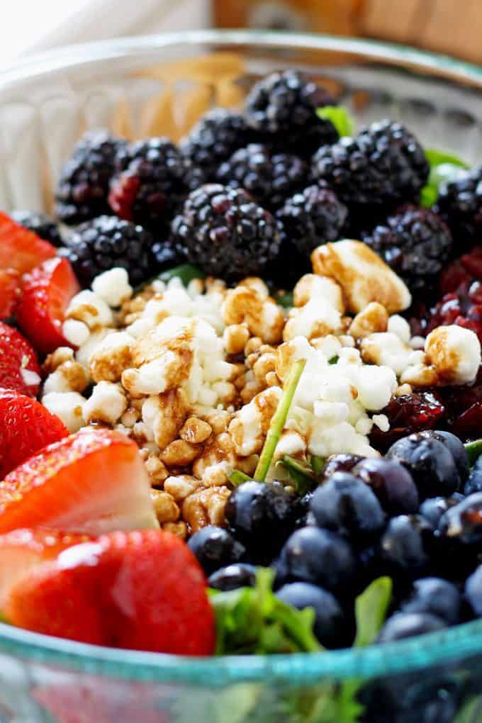 photo of berry goat cheese salad