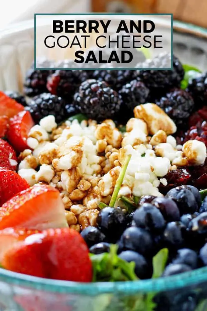 bowl of berry and goat cheese salad