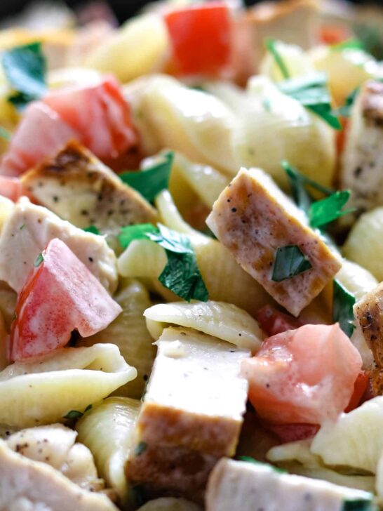 Grilled Chicken Ranch Pasta Salad