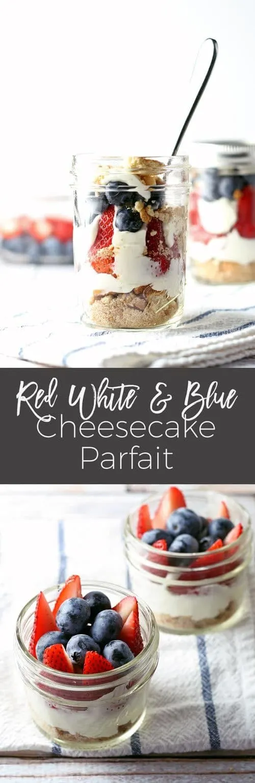 red white and blue cheesecake parfait long pin