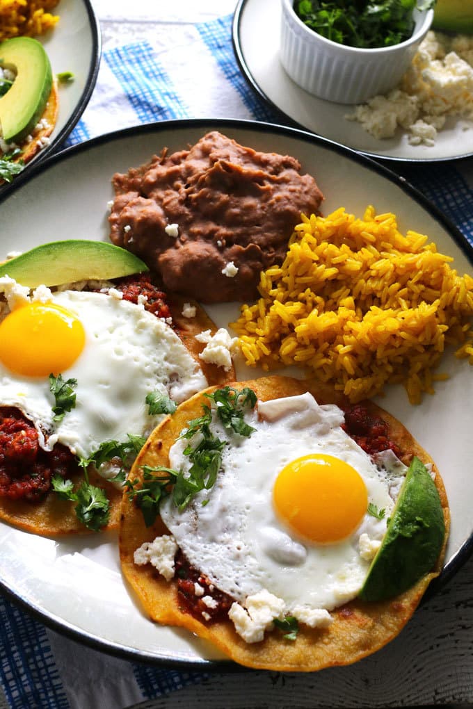 huevos rancheros on a plate