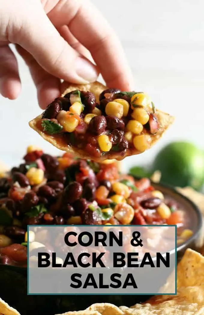corn black bean salsa Pinterest image
