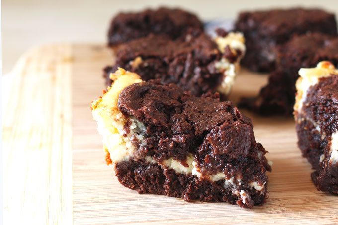 four cream cheese fudge brownies