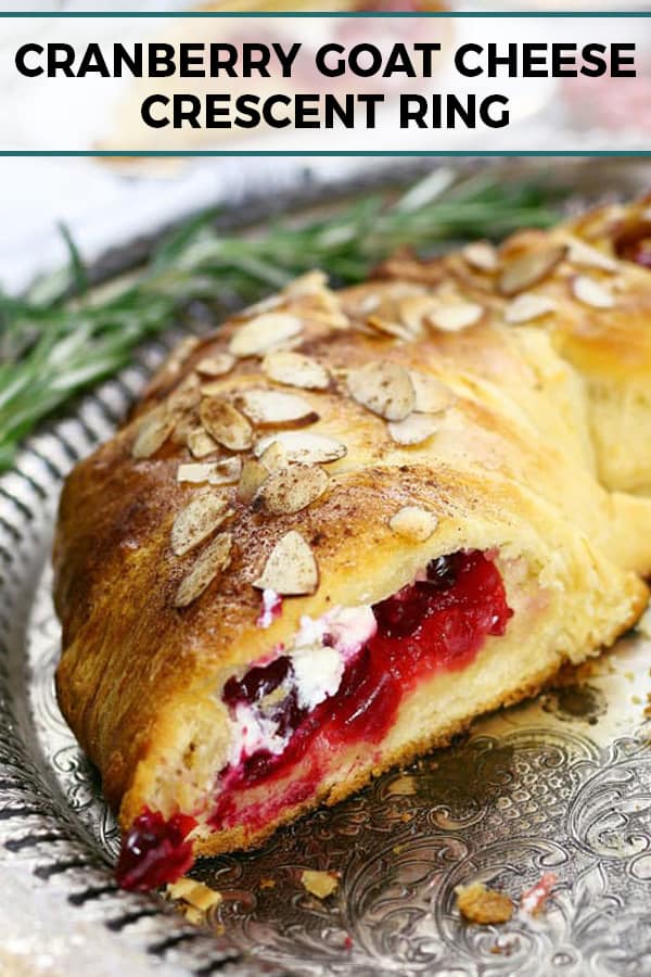 cranberry goat cheese crescent ring pinterest image
