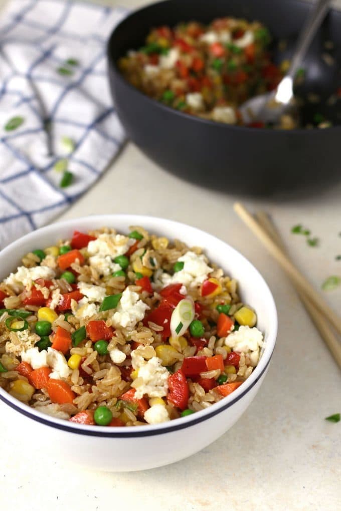 Veggie Fried Rice with Brown Rice and Egg Whites