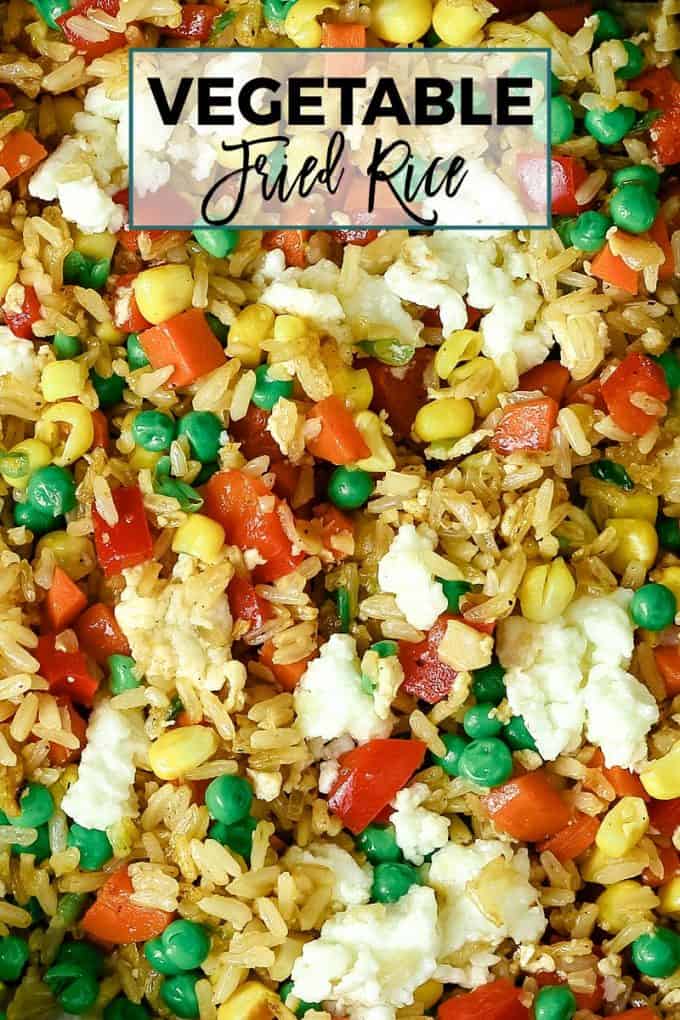 vegetable fried rice Pinterest image
