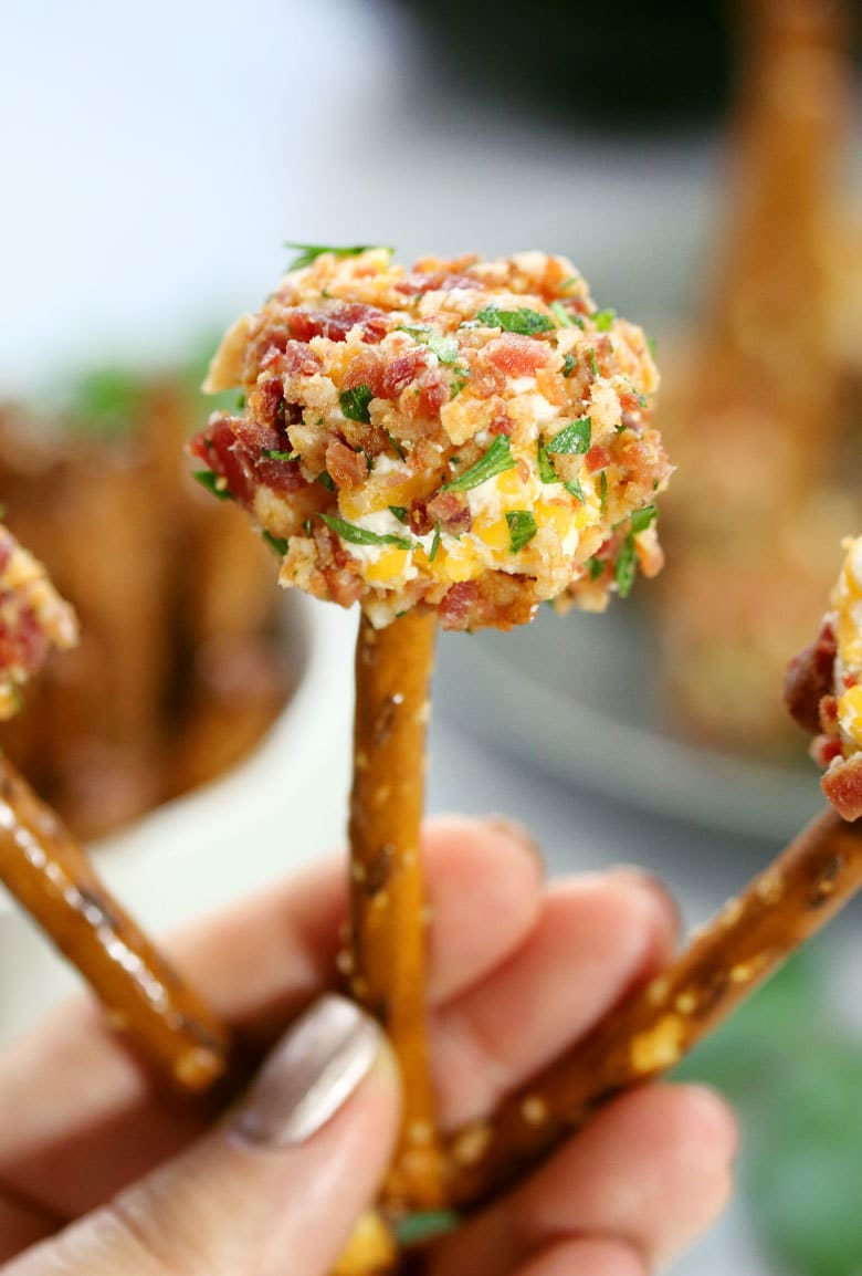 Mini Bacon Ranch Cheese Ball Recipe - Game Day and Party Appetizer