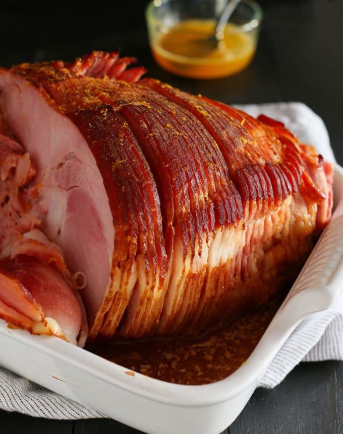 picture of orange honey ham