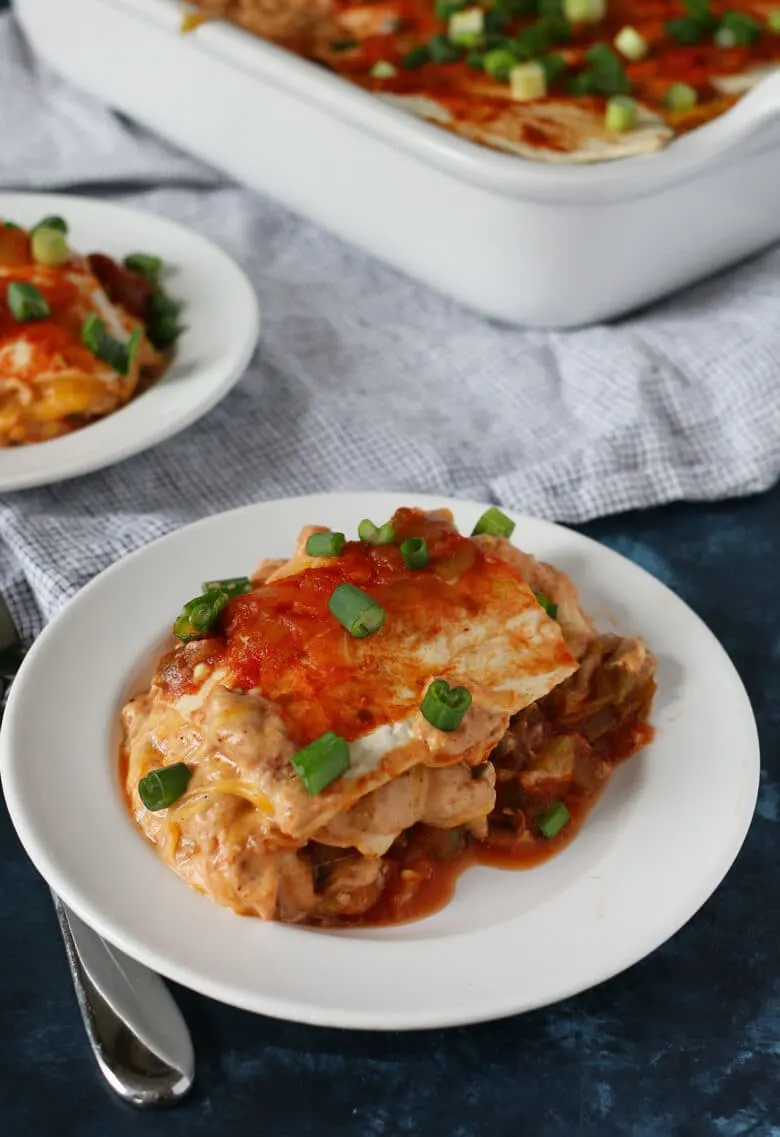 Bean burrito casserole single portion