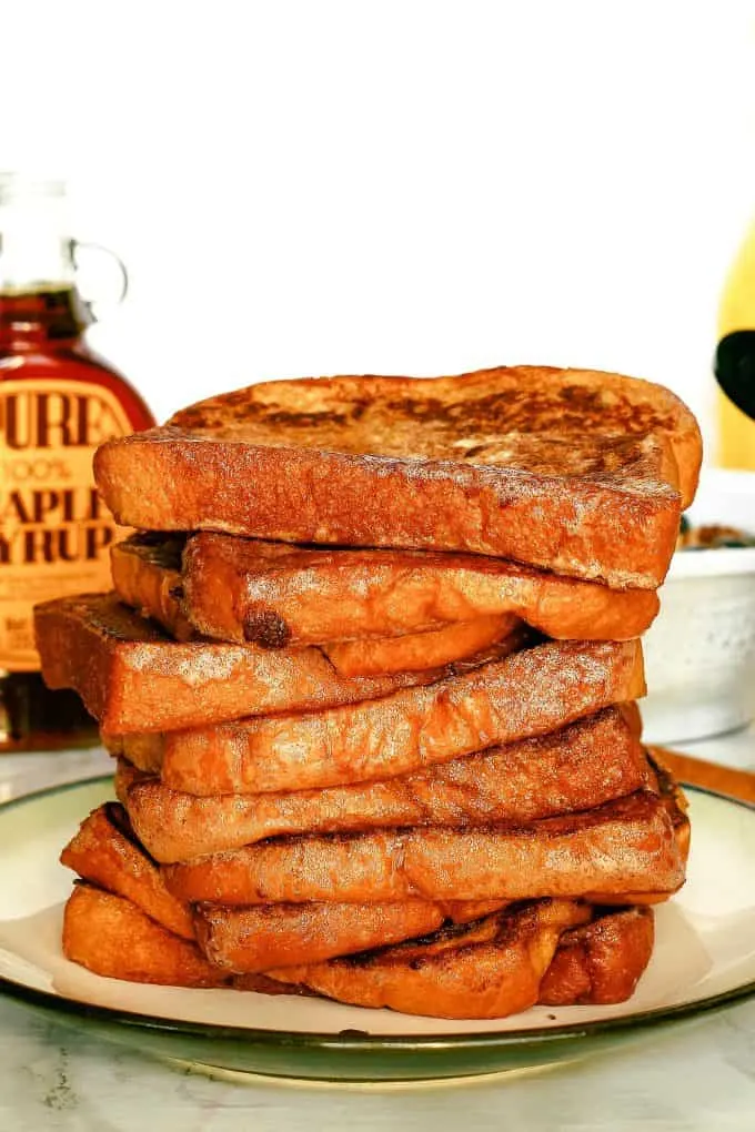 stack of freshly cooked cinnamon French toast