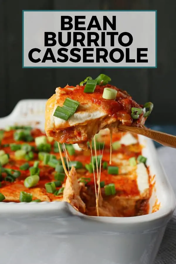 bean burrito casserole pin
