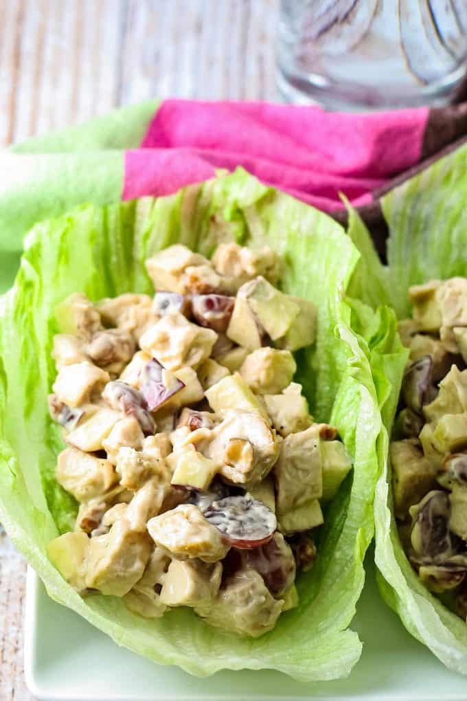Grilled Chicken Salad Lettuce Wraps Honey and Birch