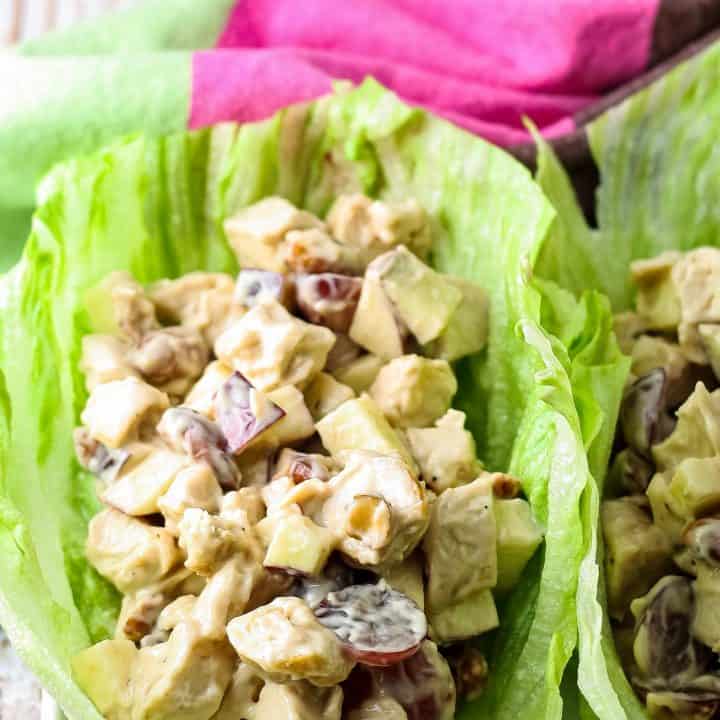 Grilled Chicken Salad Lettuce Wraps