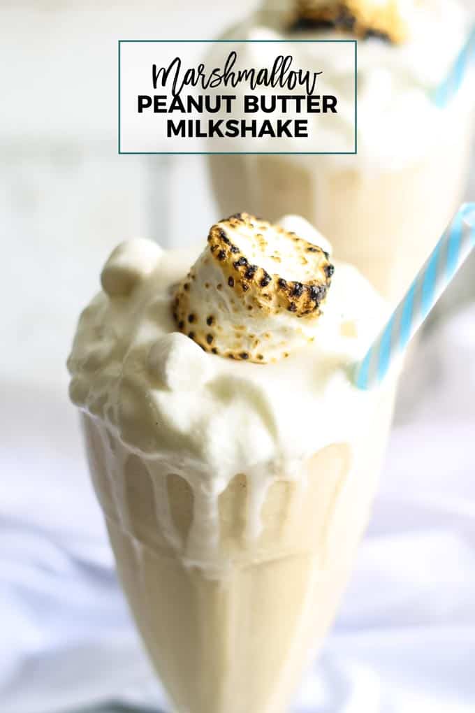 Marshmallow Peanut Butter Milkshake » The Thirsty Feast