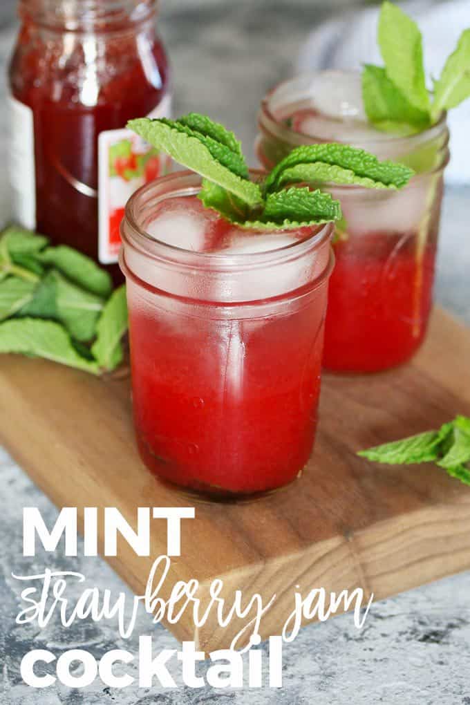 pinterest mint strawberry jam cocktail