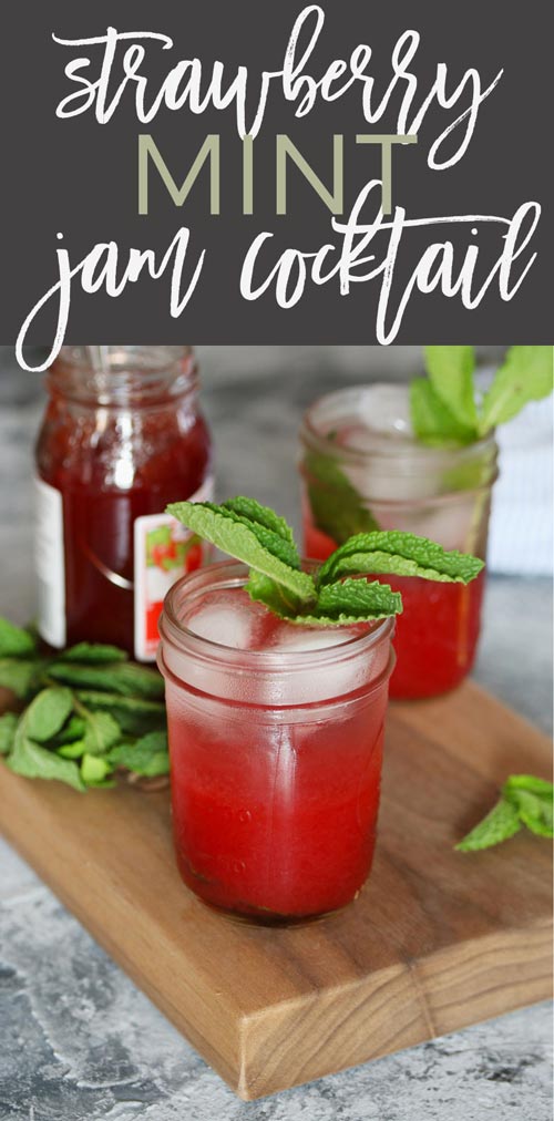 Strawberry Mint Jam Cocktail Perfect for Summer Parties