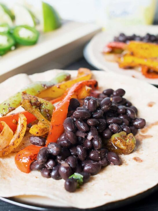 This recipe for vegan black bean fajitas will have you changing your mind about vegan food. Not only is it delicious and filling, it's also better for you!