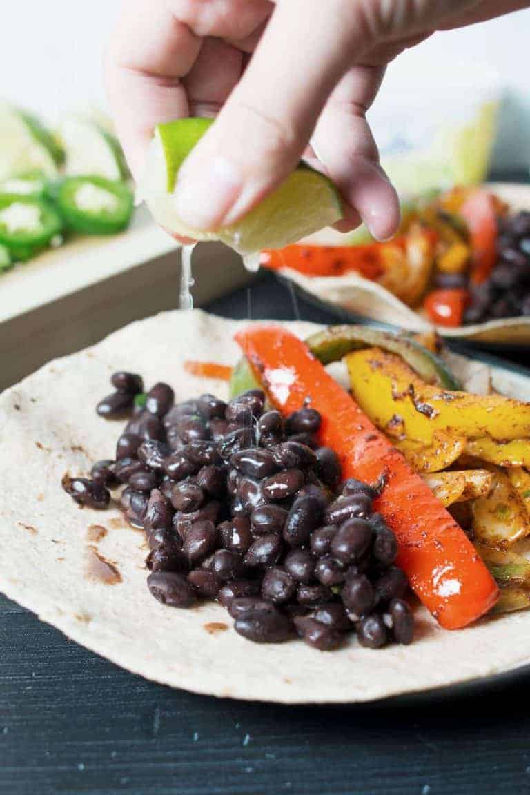 Black Bean Fajitas Recipe » The Thirsty Feast by honey and birch