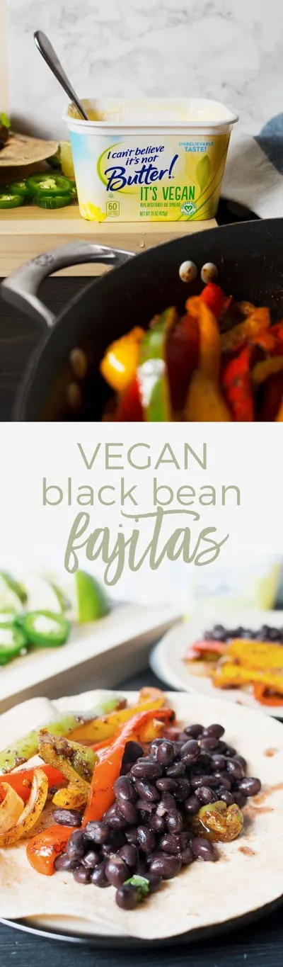 This recipe for vegan black bean fajitas will have you changing your mind about vegan food. Not only is it delicious and filling, it's also better for you!