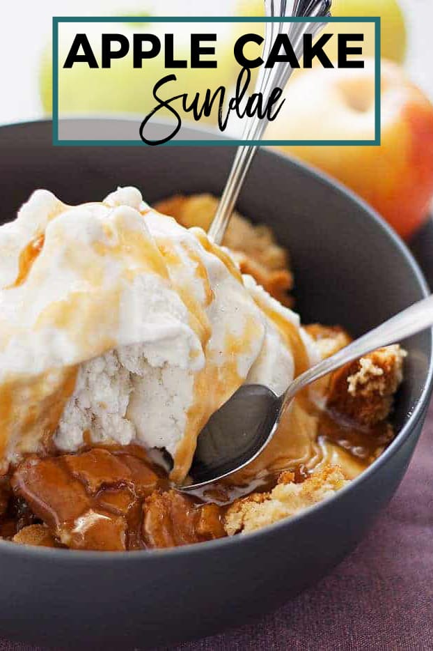 apple cake sundae pinterest image