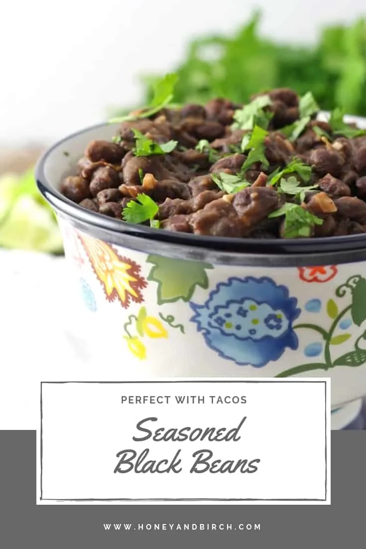seasoned black beans Pinterest pin