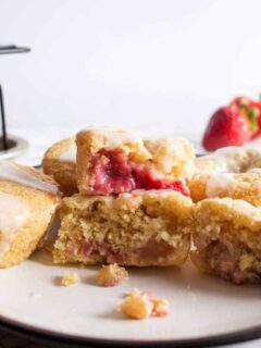 Enjoy the taste of spring year-round with this recipe for Gluten Free Strawberry Muffins using frozen strawberries!