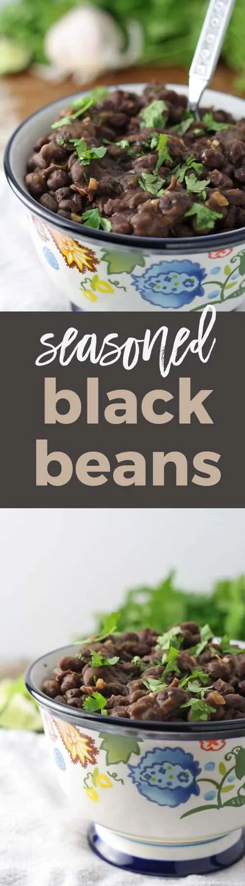 seasoned black beans side dish pin