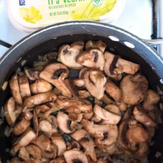 These Smashed Potatoes with Vegan Mushroom Gravy are the perfect vegan alternative to mashed potatoes and gravy. Easy to make and delicious!